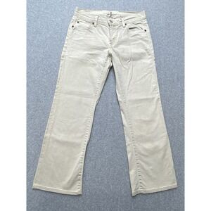 7 For All Mankind Womens Jeans 28 Beige Mid Rise Bootcut‎ Casual Summer